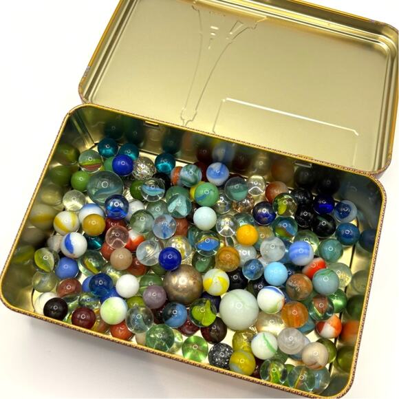 150+ Vintage Pre-1970's Marbles with Uranium + Possible Akro, Vitro, Jabo - Picture 2 of 3